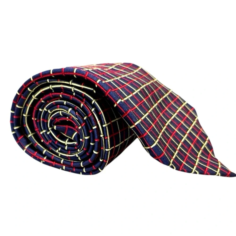 Polo By‎ Ralph Lauren Hand Made Silk Neiman Marcus Square Check Silk Handmade 52